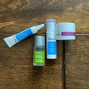 NWOB Murad Skincare Bundle Face Cream Moisturizer Sunscreen Water Gel Acid Peel